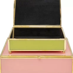 KARE Design Aufbewahrung & Ordnung-Box Neomi Grun Pink (2/Set)