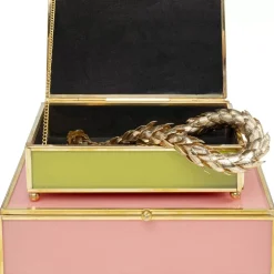 KARE Design Aufbewahrung & Ordnung-Box Neomi Grun Pink (2/Set)