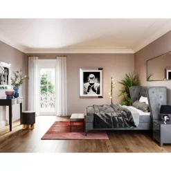 KARE Design Betten-Boxspringbett Benito Moon Grau 160X200Cm