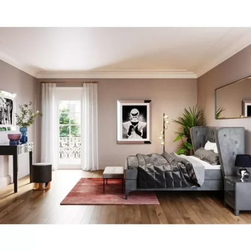 KARE Design Betten-Boxspringbett Benito Moon Grau 160X200Cm