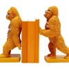 KARE Design Deko & Geschenkartikel-Buchstutze Gorilla Orange (2/Set)