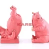 KARE Design Deko & Geschenkartikel-Buchstutze Hippo Pink (2/Set)