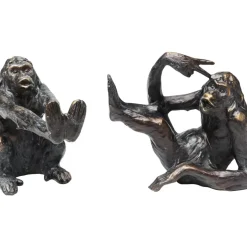 KARE Design Deko & Geschenkartikel-Buchstutze Monkey (2/Set)