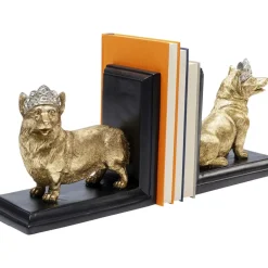 KARE Design Deko & Geschenkartikel-Buchstutze Royal Standing Corgi (2/Set)