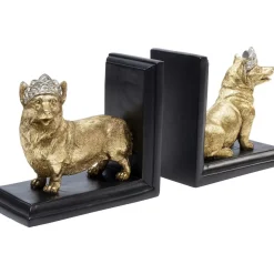 KARE Design Deko & Geschenkartikel-Buchstutze Royal Standing Corgi (2/Set)