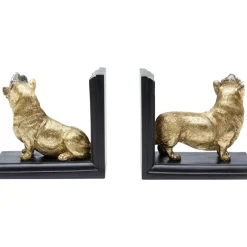 KARE Design Deko & Geschenkartikel-Buchstutze Royal Standing Corgi (2/Set)