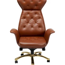 KARE Design Stühle-Burodrehstuhl Brady Messing