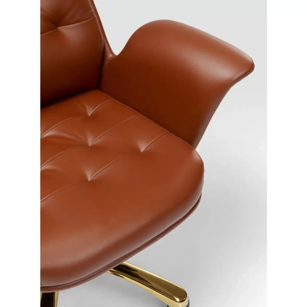 KARE Design Stühle-Burodrehstuhl Brady Messing