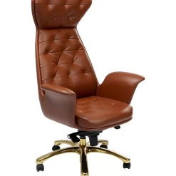 KARE Design Stühle-Burodrehstuhl Brady Messing