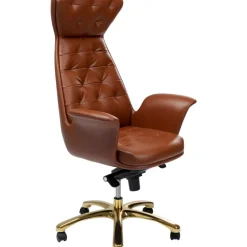 KARE Design Stühle-Burodrehstuhl Brady Messing