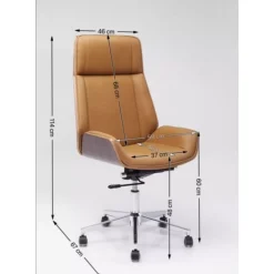 KARE Design Stühle-Burodrehstuhl High Bossy