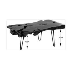 KARE Design Tische-Couchtisch Aspen Schwarz 100X40