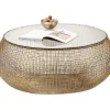 KARE Design Tische-Couchtisch Cesta Gold