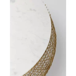 KARE Design Tische-Couchtisch Cesta Marmor Gold O100Cm