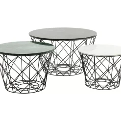 KARE Design Tische-Couchtisch East Coast Rund (3/Set)