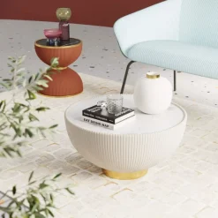 KARE Design Tische-Couchtisch Endless Vegas Weis O71Cm