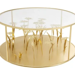 KARE Design Tische-Couchtisch Flower Meadow Gold O80