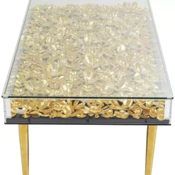 KARE Design Tische-Couchtisch Gold Flowers 120X60