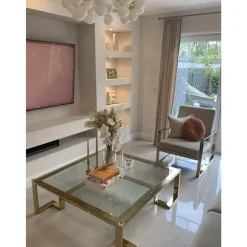 KARE Design Tische-Couchtisch Gold Rush 120X120Cm