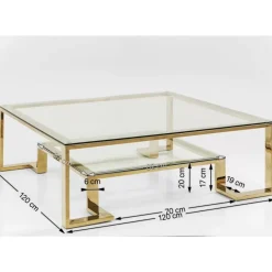 KARE Design Tische-Couchtisch Gold Rush 120X120Cm