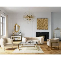 KARE Design Tische-Couchtisch Gold Rush 120X120Cm