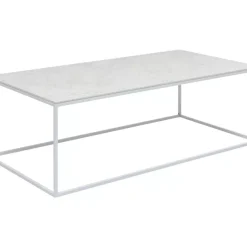 KARE Design Outdoormöbel-Couchtisch Greta Weiss 100X50