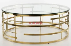 KARE Design Tische-Couchtisch Jupiter Gold O100Cm