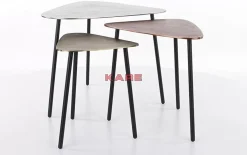 KARE Design Tische-Couchtisch Loft Triangle Vintage (3/Set)