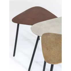 KARE Design Tische-Couchtisch Loft Triangle Vintage (3/Set)