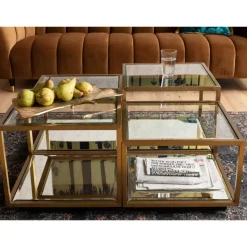 KARE Design Tische-Couchtisch Luigi Gold (4/Set)