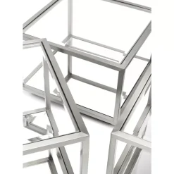 KARE Design Tische-Couchtisch Luigi Silber (4/Set)