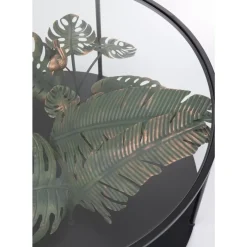 KARE Design Tische-Couchtisch Palms Schwarz O80Cm