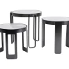 KARE Design Tische-Couchtisch Perelli Schwarz (3/Set)