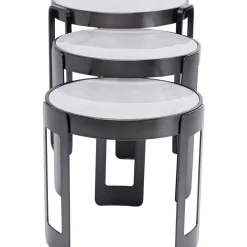 KARE Design Tische-Couchtisch Perelli Schwarz (3/Set)