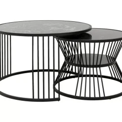 KARE Design Tische-Couchtisch Roma Schwarz (2/Set)