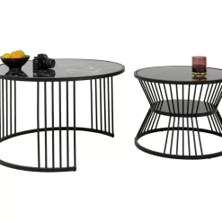 KARE Design Tische-Couchtisch Roma Schwarz (2/Set)