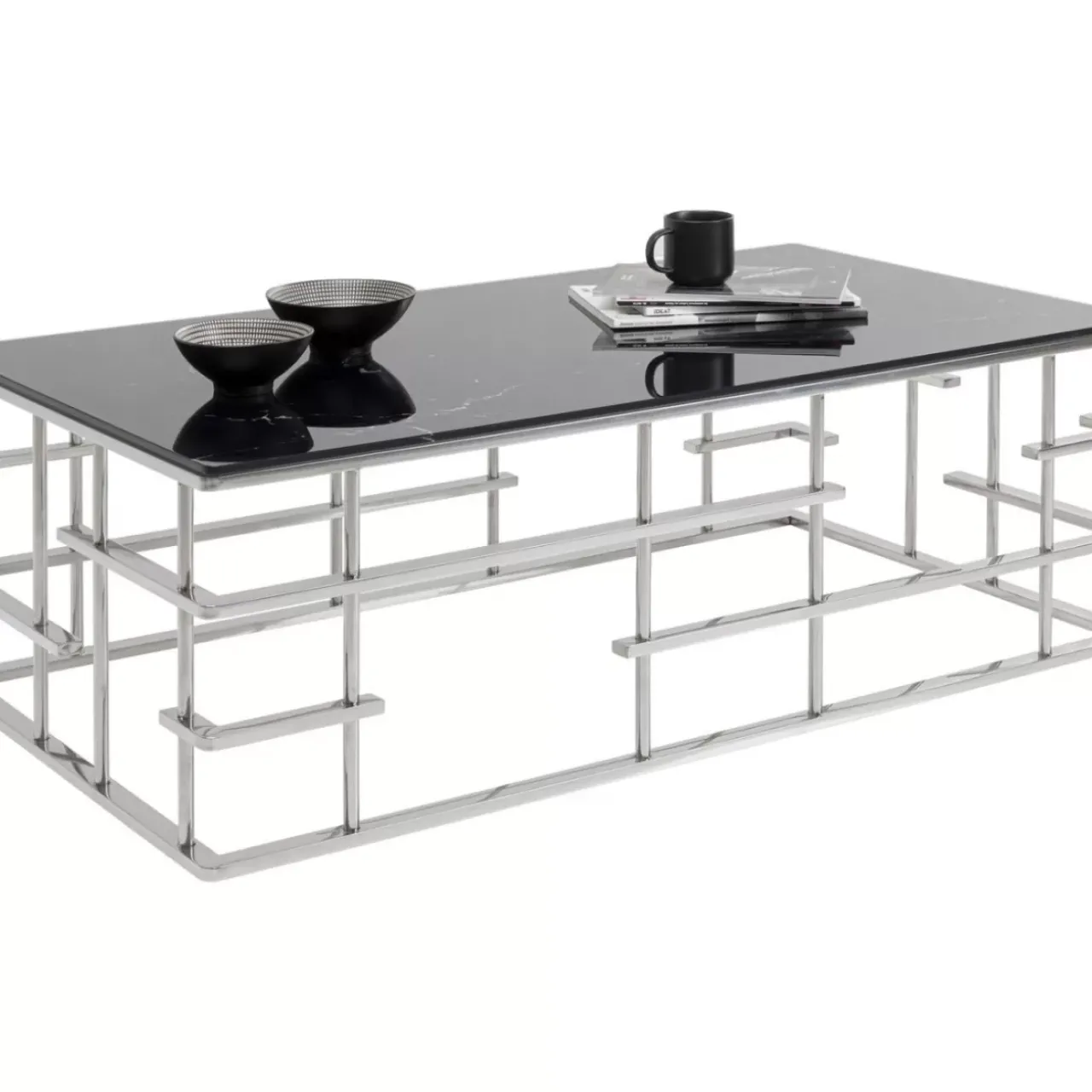 KARE Design Tische-Couchtisch Rome Silber 130X70Cm