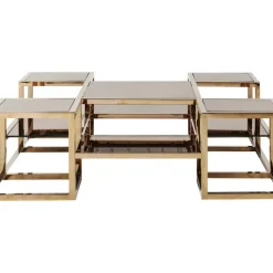 KARE Design Tische-Couchtisch Steps Gold 120X120Cm