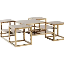 KARE Design Tische-Couchtisch Steps Gold 120X120Cm