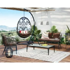 KARE Design Outdoormöbel-Couchtisch Tiki Schwarz