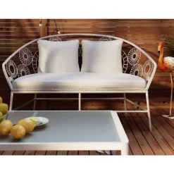 KARE Design Outdoormöbel-Couchtisch Tiki Weiss