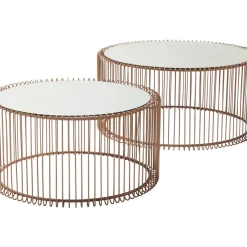 KARE Design Tische-Couchtisch Wire Copper (2/Set)