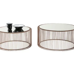 KARE Design Tische-Couchtisch Wire Copper (2/Set)