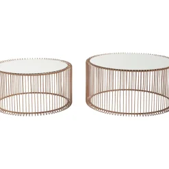 KARE Design Tische-Couchtisch Wire Copper (2/Set)