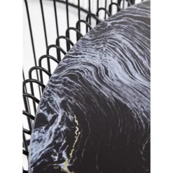 KARE Design Tische-Couchtisch Wire Glas Marble Schwarz (2/Set)