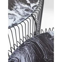 KARE Design Tische-Couchtisch Wire Glas Marble Schwarz (2/Set)