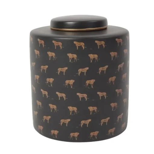 KARE Design Vasen-Deckelvase Leoparden