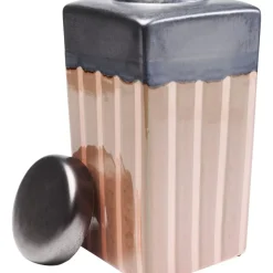 KARE Design Deko & Geschenkartikel-Deko Dose Mocca Stripes 30Cm