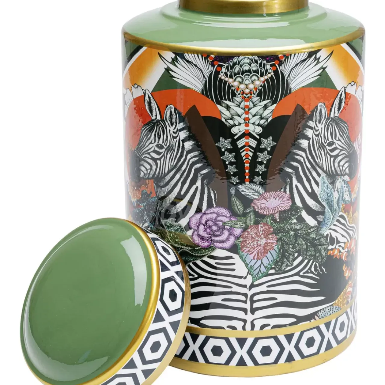 KARE Design Deko & Geschenkartikel-Deko Dose Zebra Duo 30Cm