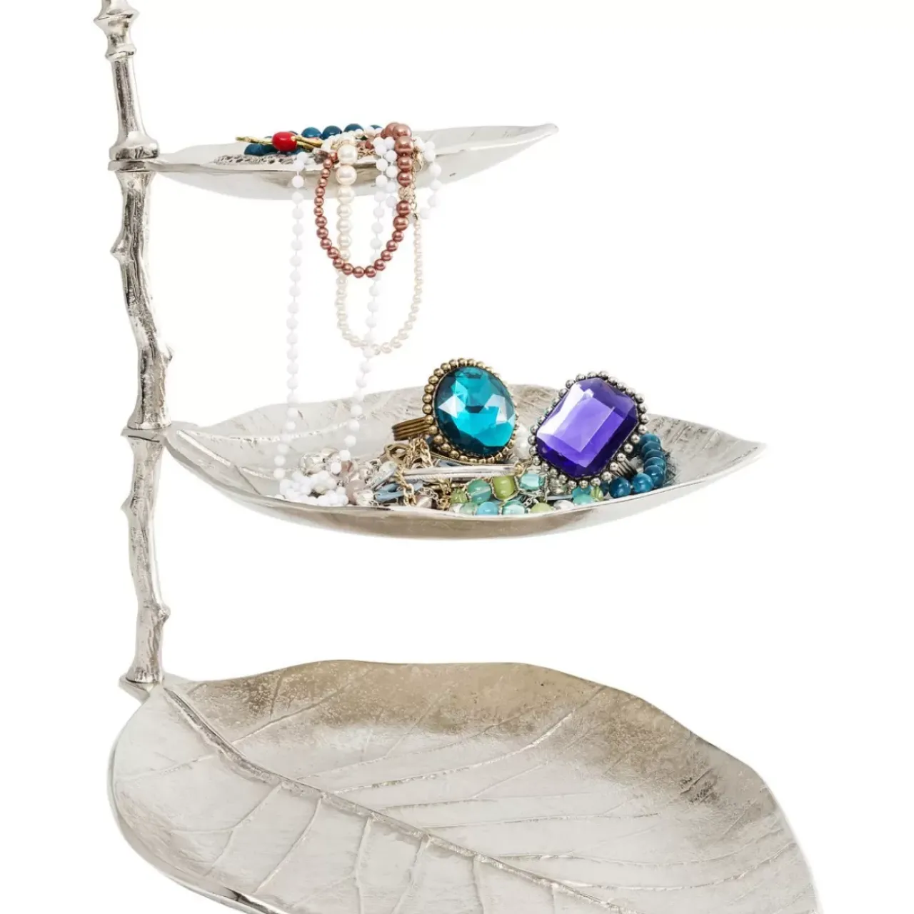 KARE Design Geschirr & Tischaccessoires-Deko Etagere Leaf Silber